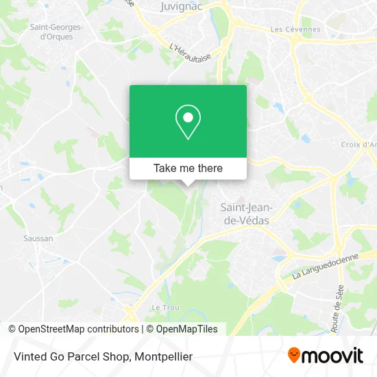 Vinted Go Parcel Shop map