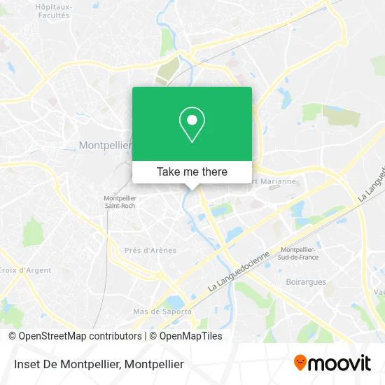Inset De Montpellier map