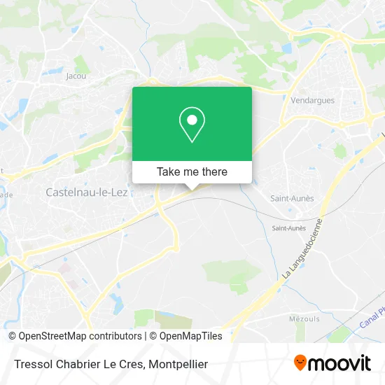 Tressol Chabrier Le Cres map
