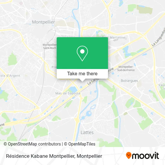 Résidence Kabane Montpellier map
