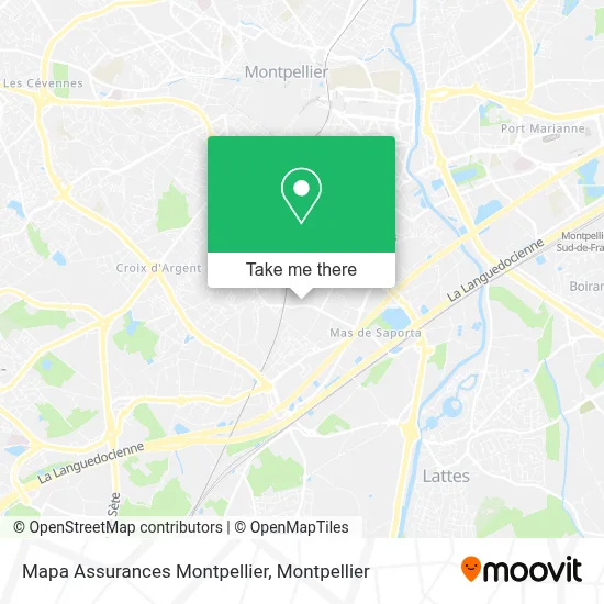 Mapa Assurances Montpellier map