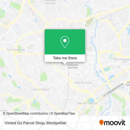 Vinted Go Parcel Shop map