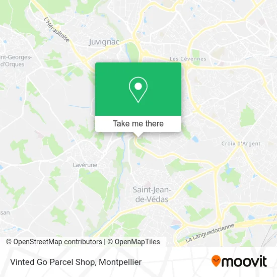 Vinted Go Parcel Shop map