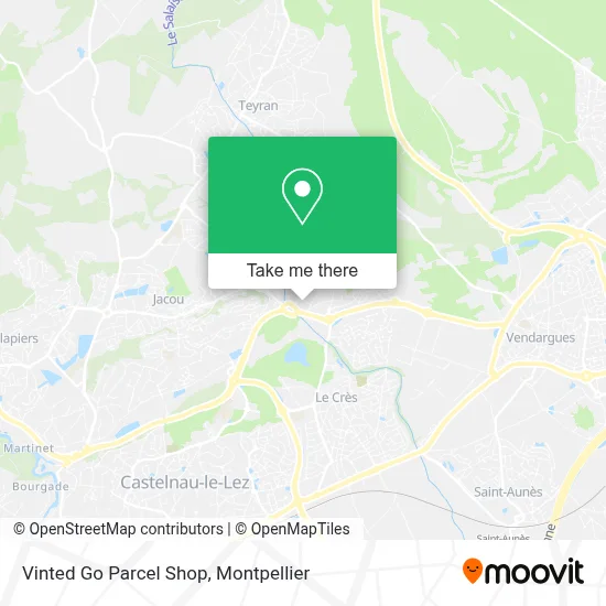 Vinted Go Parcel Shop map