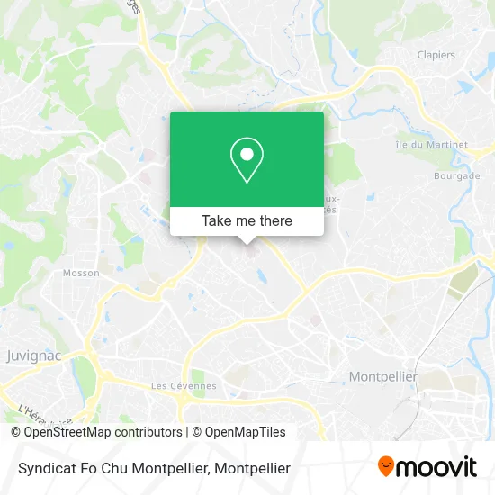 Syndicat Fo Chu Montpellier map