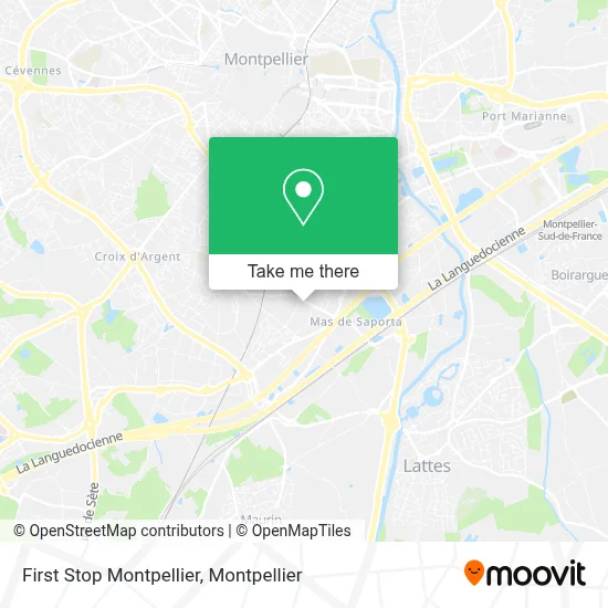First Stop Montpellier map