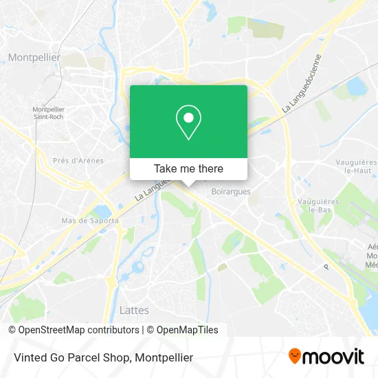 Vinted Go Parcel Shop map