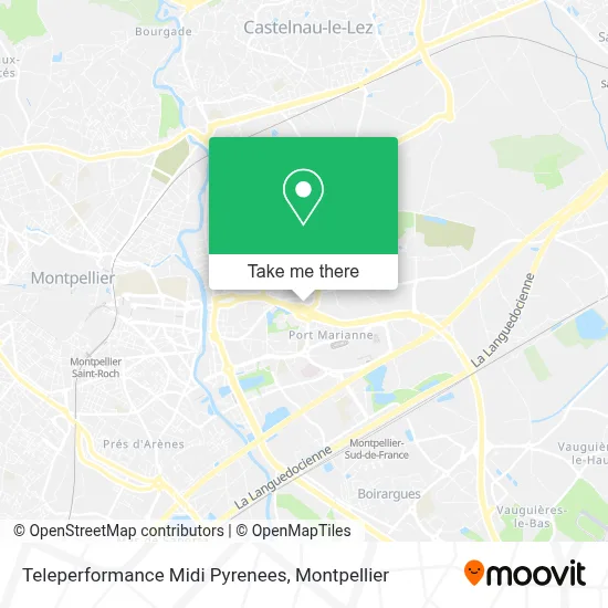 Teleperformance Midi Pyrenees map