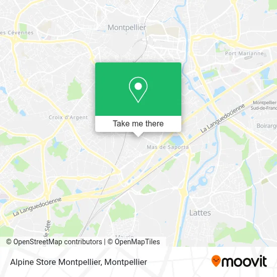 Alpine Store Montpellier map