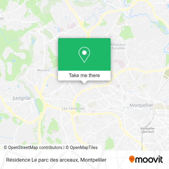 Résidence Le parc des arceaux map