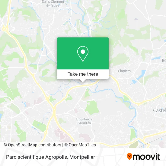 Parc scientifique Agropolis map