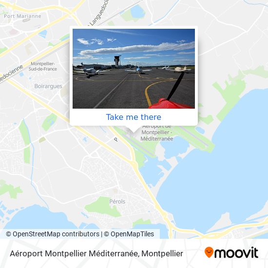 Mapa Aéroport Montpellier Méditerranée