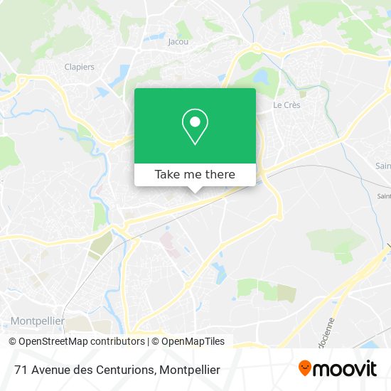 Mapa 71 Avenue des Centurions