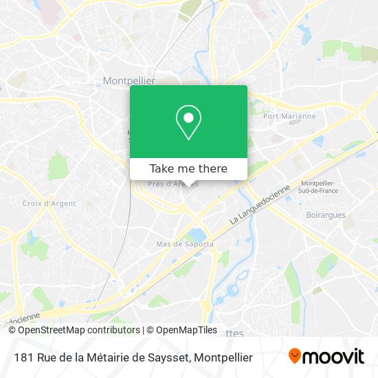 181 Rue de la Métairie de Saysset map