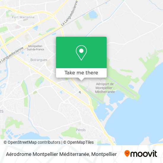 Mapa Aérodrome Montpellier Méditerranée