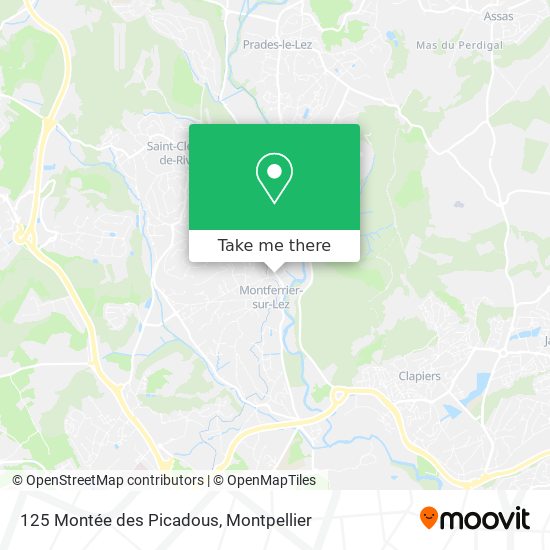 125 Montée des Picadous map