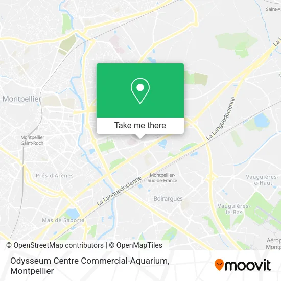 Odysseum Centre Commercial-Aquarium map