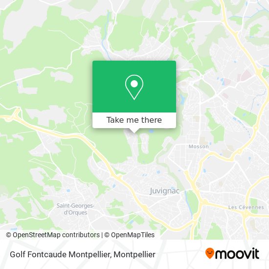 Golf Fontcaude Montpellier map
