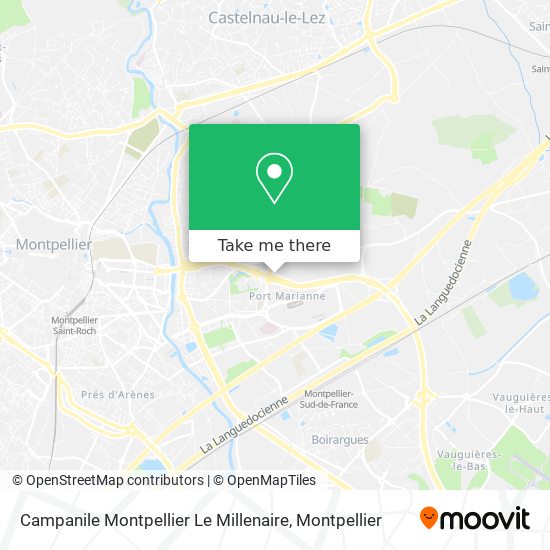 Campanile Montpellier Le Millenaire map