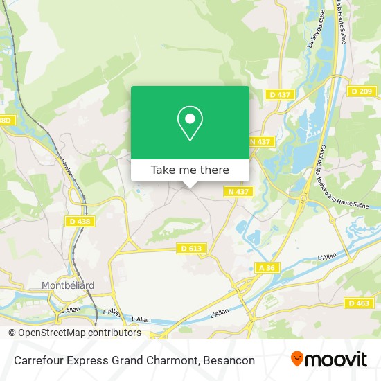 Carrefour Express Grand Charmont map