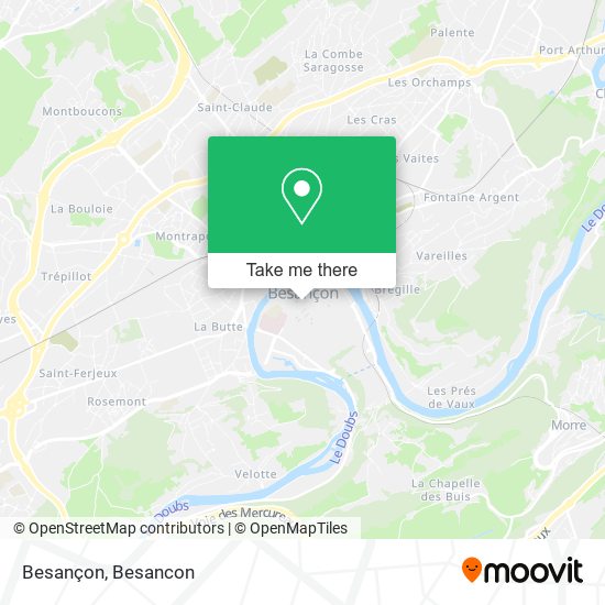 Mapa Besançon