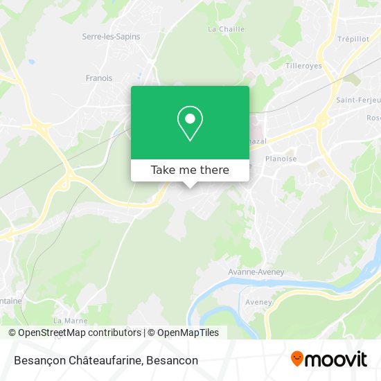 Mapa Besançon Châteaufarine