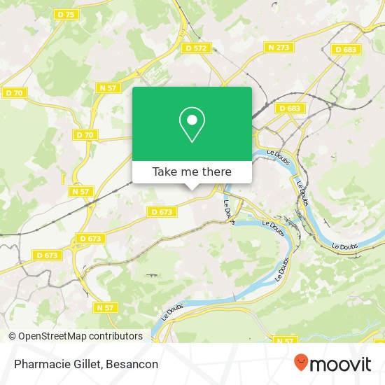 Mapa Pharmacie Gillet