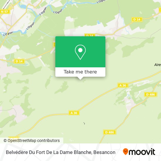 Belvédère Du Fort De La Dame Blanche map