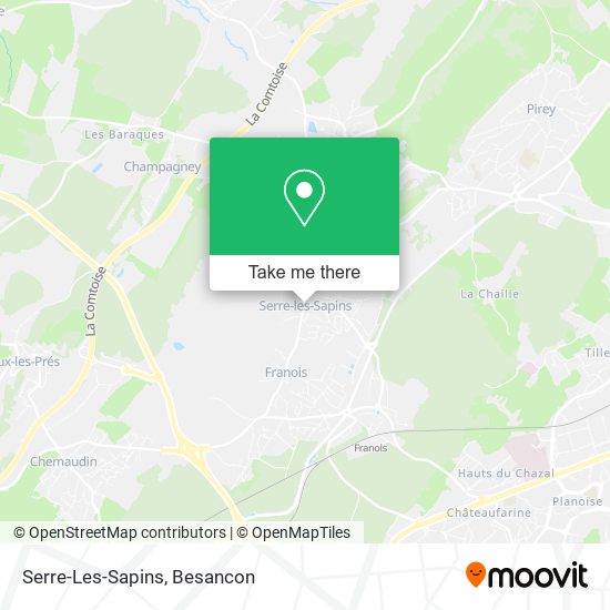 Mapa Serre-Les-Sapins