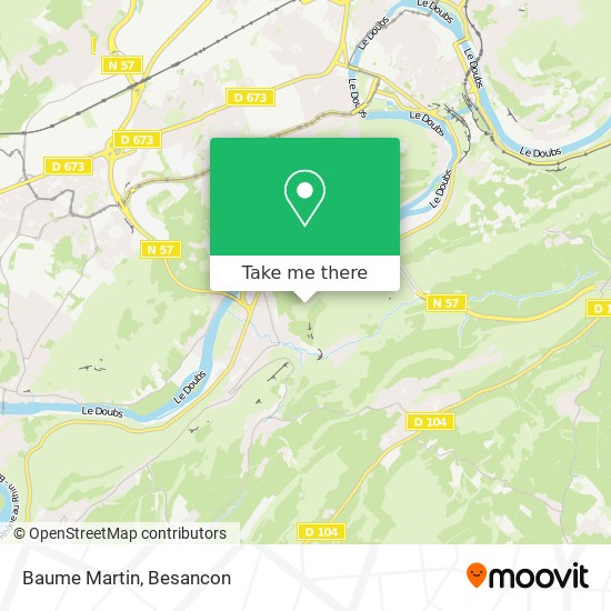 Mapa Baume Martin