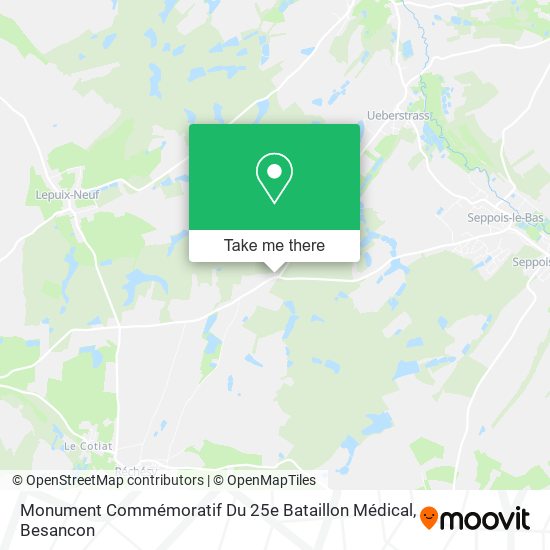 Monument Commémoratif Du 25e Bataillon Médical map