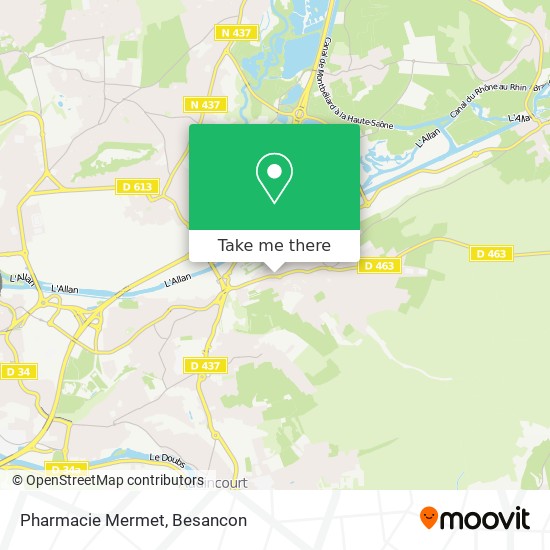 Mapa Pharmacie Mermet