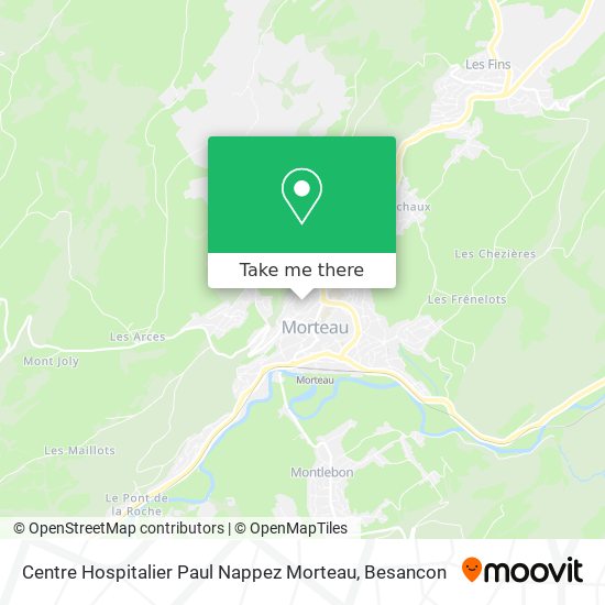 Centre Hospitalier Paul Nappez Morteau map