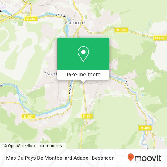 Mas Du Pays De Montbéliard Adapei map