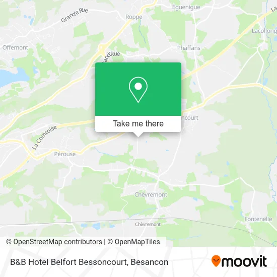 B&B Hotel Belfort Bessoncourt map