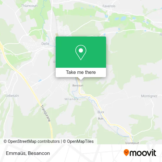 Emmaüs map