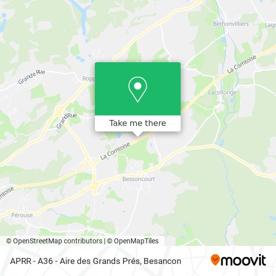 APRR - A36 - Aire des Grands Prés map