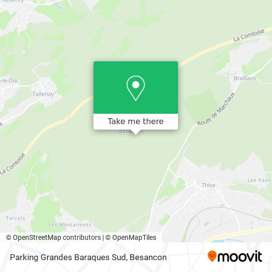 Parking Grandes Baraques Sud map