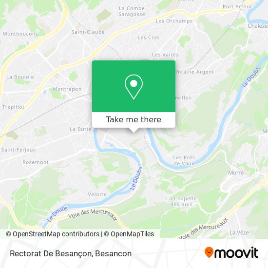 Rectorat De Besançon map