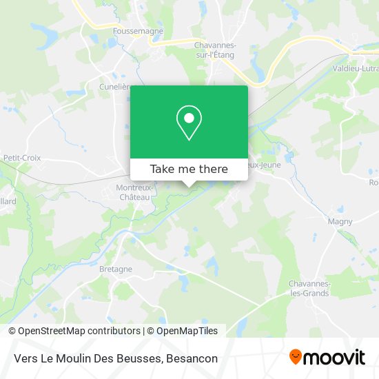 Mapa Vers Le Moulin Des Beusses