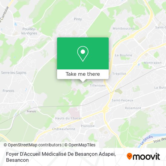 Foyer D'Accueil Médicalisé De Besançon Adapei map