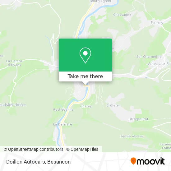 Doillon Autocars map