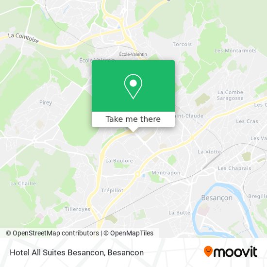 Hotel All Suites Besancon map