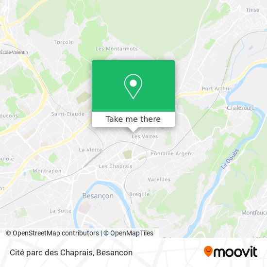 Cité parc des Chaprais map