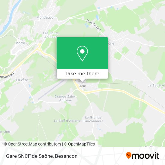 Gare SNCF de Saône map