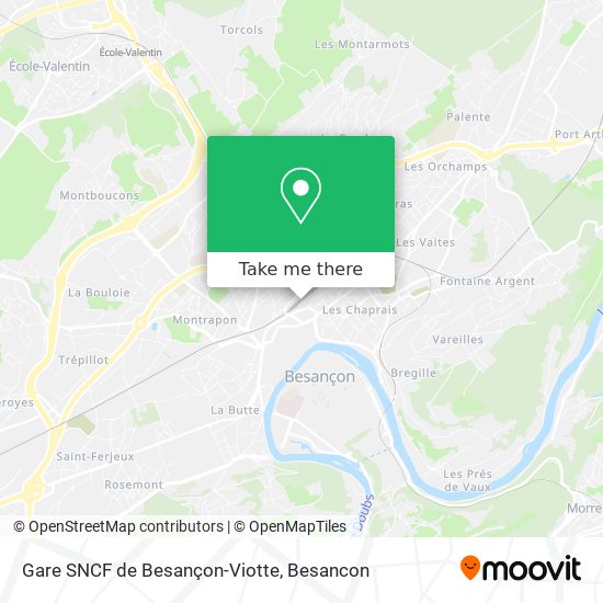 Gare SNCF de Besançon-Viotte map