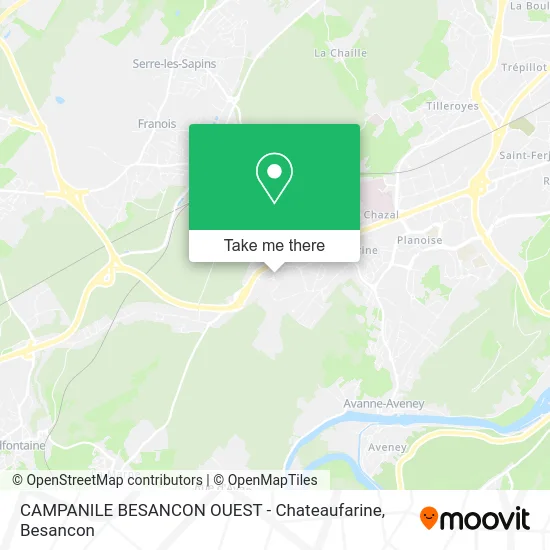 CAMPANILE BESANCON OUEST - Chateaufarine map