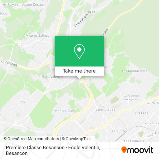 Première Classe Besancon - Ecole Valentin map