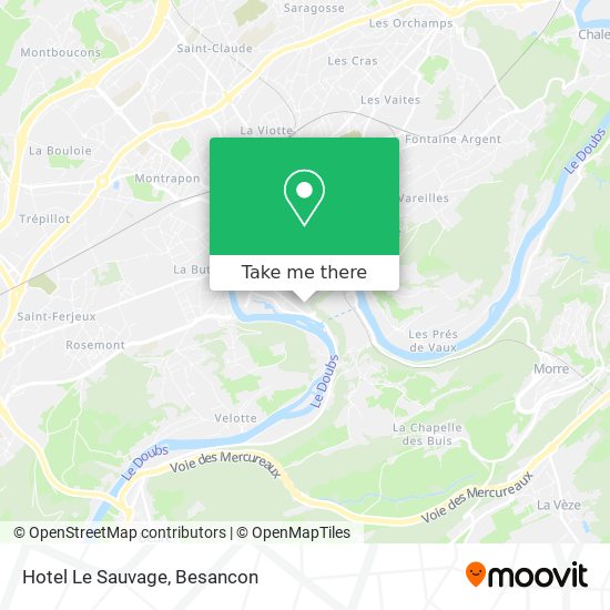 Mapa Hotel Le Sauvage