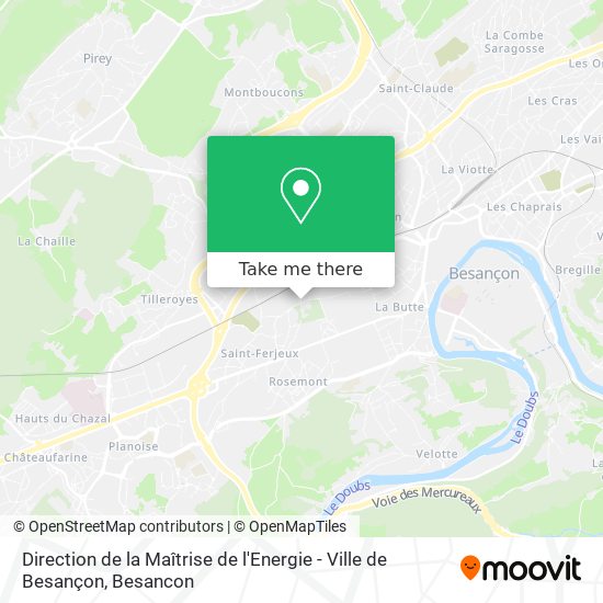 Direction de la Maîtrise de l'Energie - Ville de Besançon map